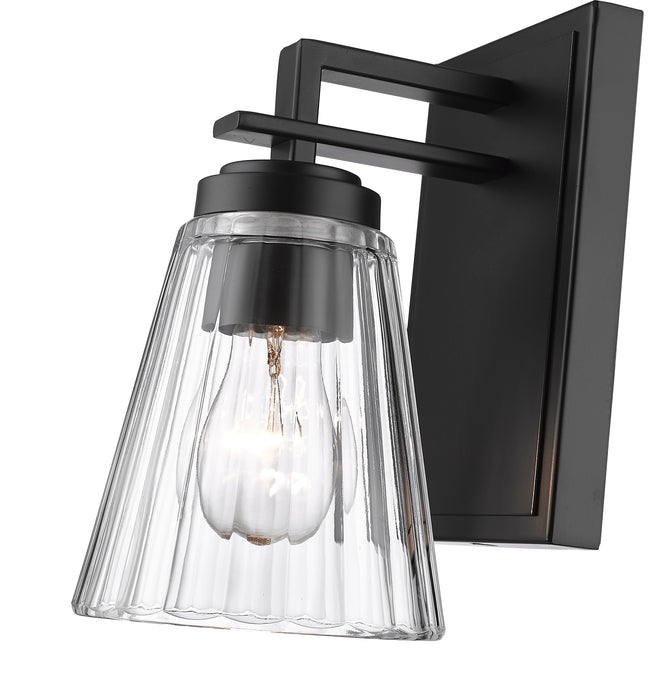 Wall Sconce Z-Lite 823-1S-MB Matte Black Lyna 1 Light Wall Sconce Z-Lite