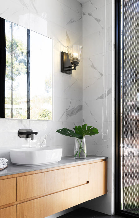 Wall Sconce Z-Lite 823-1S-MB Matte Black Lyna 1 Light Wall Sconce Z-Lite