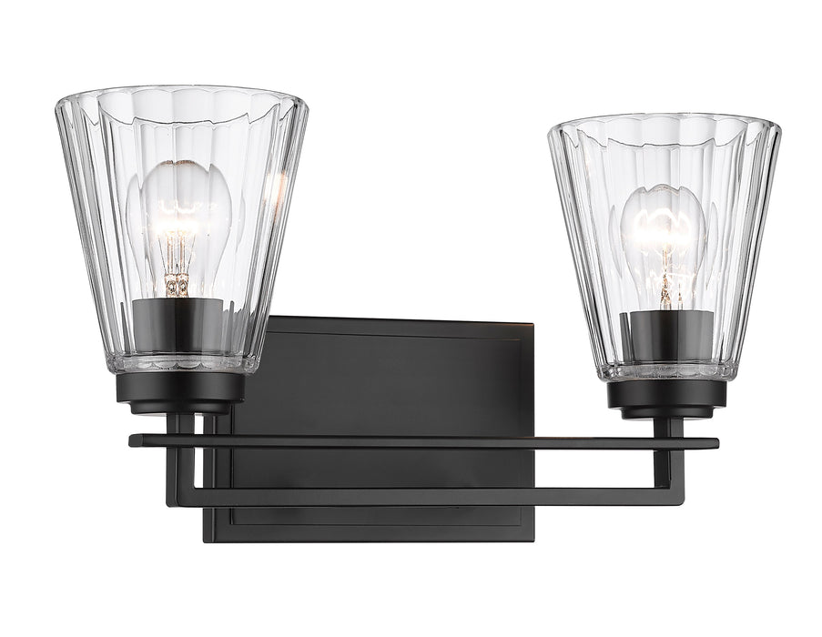 Vanity Z-Lite 823-2V-MB Matte Black Lyna 2 Light Vanity Z-Lite