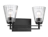 Vanity Z-Lite 823-2V-MB Matte Black Lyna 2 Light Vanity Z-Lite