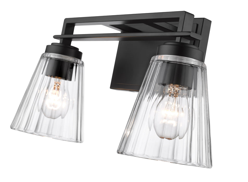 Vanity Z-Lite 823-2V-MB Matte Black Lyna 2 Light Vanity Z-Lite