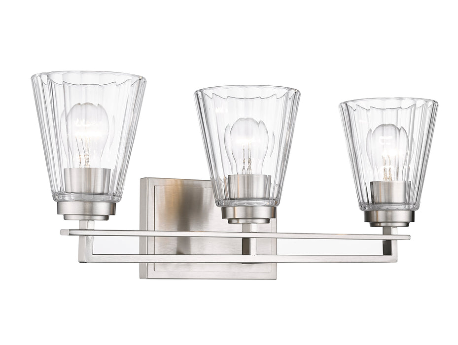 Vanity Z-Lite 823-3V-BN Brushed Nickel Lyna 3 Light Vanity Z-Lite