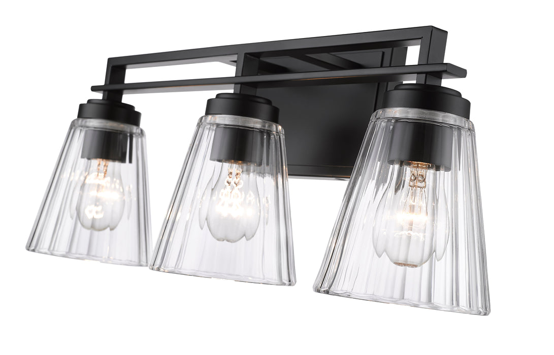 Vanity Z-Lite 823-3V-MB Matte Black Lyna 3 Light Vanity Z-Lite
