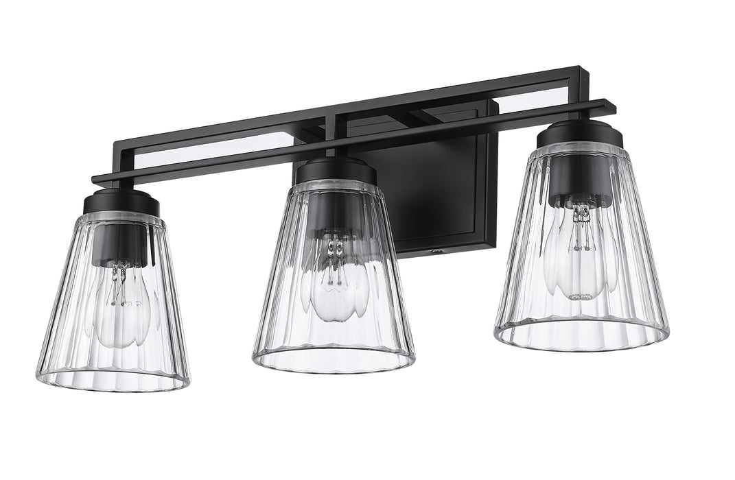 Vanity Z-Lite 823-3V-MB Matte Black Lyna 3 Light Vanity Z-Lite