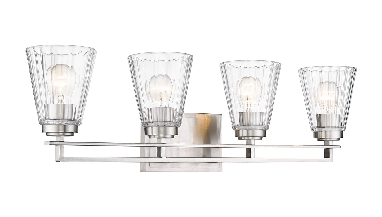 Vanity Z-Lite 823-4V-BN Brushed Nickel Lyna 4 Light Vanity Z-Lite
