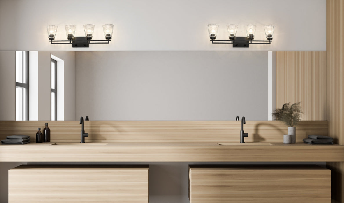 Vanity Z-Lite 823-4V-MB Matte Black Lyna 4 Light Vanity Z-Lite