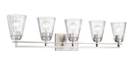 Vanity Z-Lite 823-5V-BN Brushed Nickel Lyna 5 Light Vanity Z-Lite