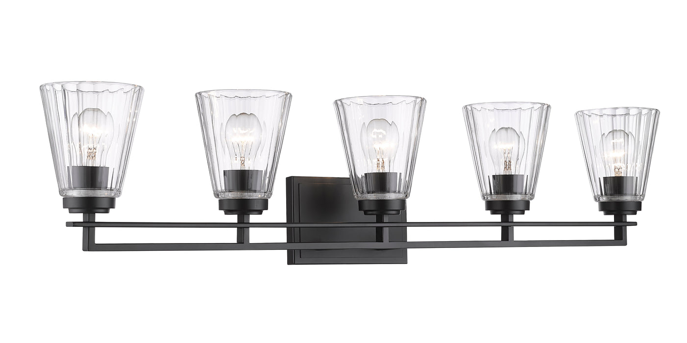 Vanity Z-Lite 823-5V-MB Matte Black Lyna 5 Light Vanity Z-Lite