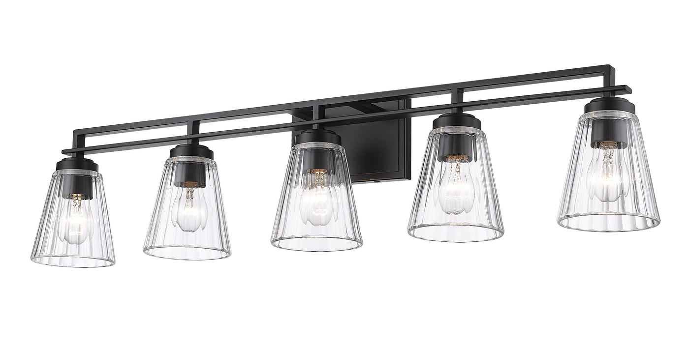 Vanity Z-Lite 823-5V-MB Matte Black Lyna 5 Light Vanity Z-Lite