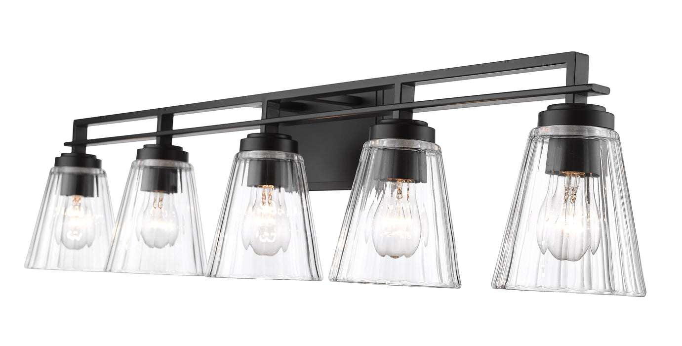 Vanity Z-Lite 823-5V-MB Matte Black Lyna 5 Light Vanity Z-Lite
