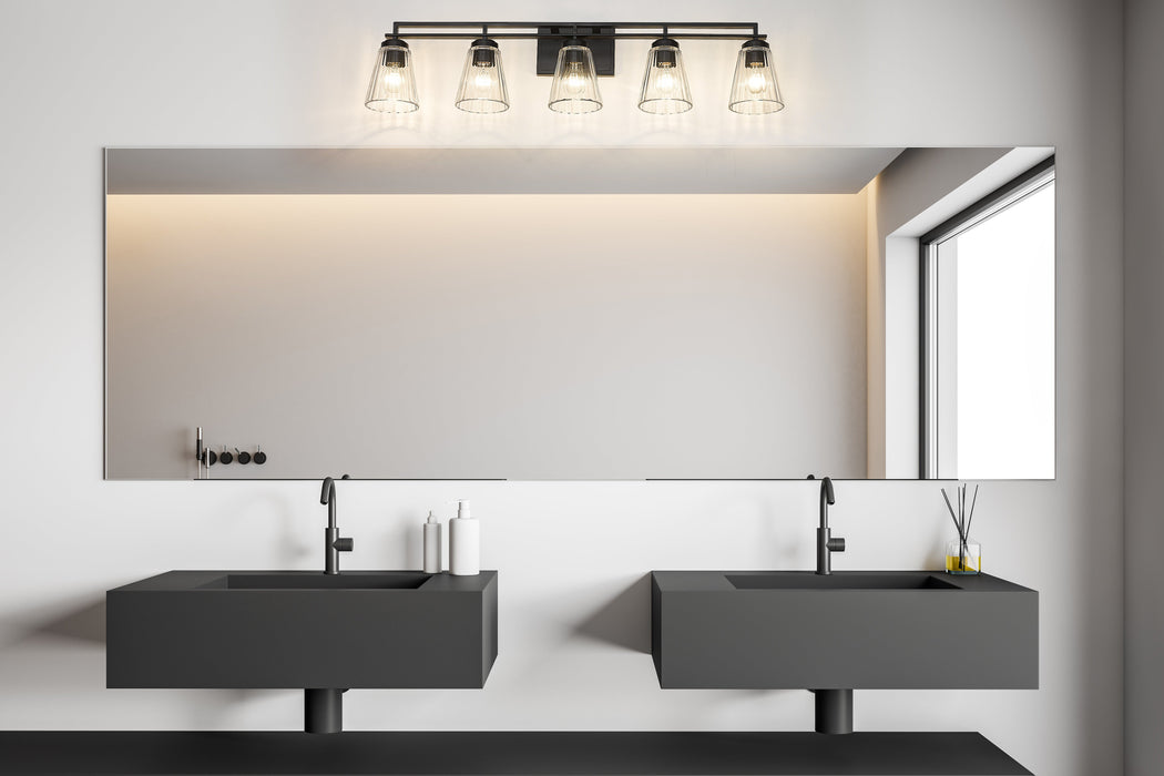 Vanity Z-Lite 823-5V-MB Matte Black Lyna 5 Light Vanity Z-Lite