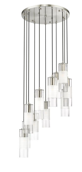 Chandelier Z-Lite 824P-11R-BN Brushed Nickel Alton 11 Light Chandelier Z-Lite