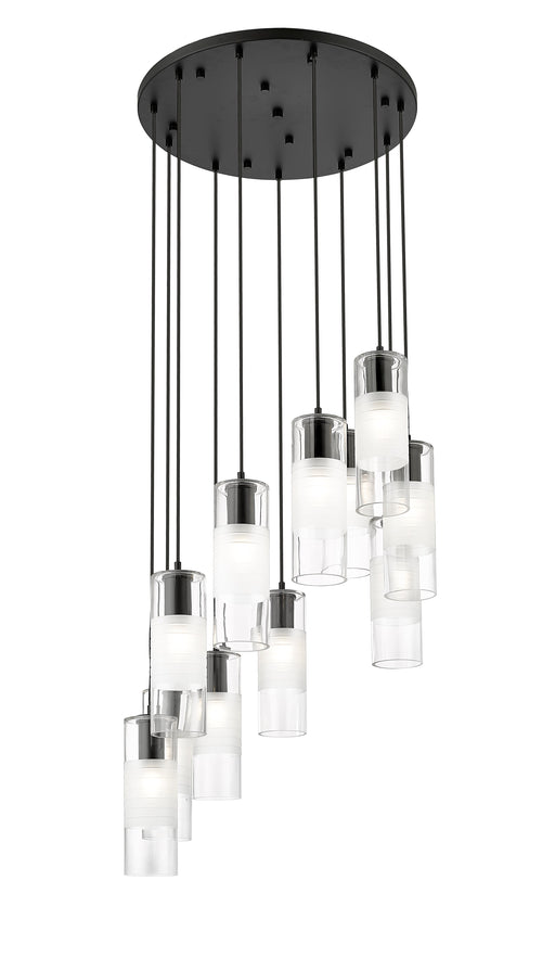 Chandelier Z-Lite 824P-11R-MB Matte Black Alton 11 Light Chandelier Z-Lite