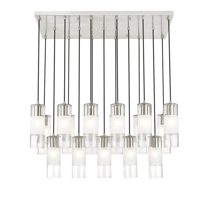 Linear Chandelier Z-Lite 824P-17L-BN Brushed Nickel Alton 17 Light Linear Chandelier Z-Lite