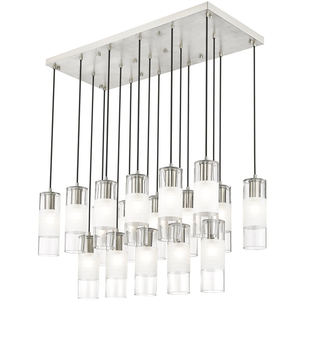 Linear Chandelier Z-Lite 824P-17L-BN Brushed Nickel Alton 17 Light Linear Chandelier Z-Lite