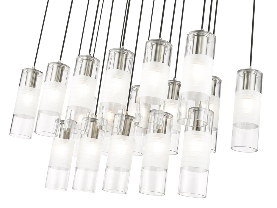 Linear Chandelier Z-Lite 824P-17L-BN Brushed Nickel Alton 17 Light Linear Chandelier Z-Lite