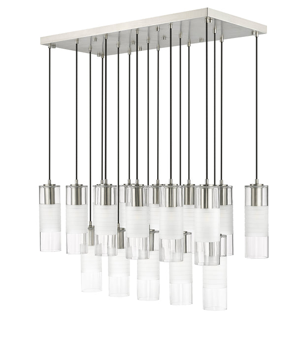 Linear Chandelier Z-Lite 824P-17L-BN Brushed Nickel Alton 17 Light Linear Chandelier Z-Lite