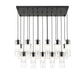 Linear Chandelier Z-Lite 824P-17L-MB Matte Black Alton 17 Light Linear Chandelier Z-Lite