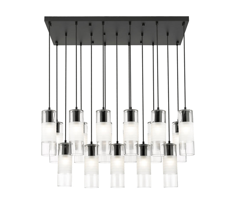 Linear Chandelier Z-Lite 824P-17L-MB Matte Black Alton 17 Light Linear Chandelier Z-Lite