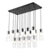 Linear Chandelier Z-Lite 824P-17L-MB Matte Black Alton 17 Light Linear Chandelier Z-Lite
