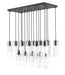 Linear Chandelier Z-Lite 824P-17L-MB Matte Black Alton 17 Light Linear Chandelier Z-Lite