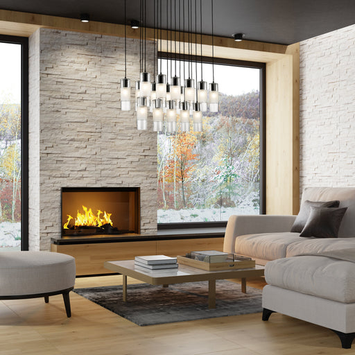 Linear Chandelier Z-Lite 824P-17L-MB Matte Black Alton 17 Light Linear Chandelier Z-Lite