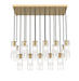 Linear Chandelier Z-Lite 824P-17L-MGLD Modern Gold Alton 17 Light Linear Chandelier Z-Lite