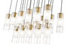 Linear Chandelier Z-Lite 824P-17L-MGLD Modern Gold Alton 17 Light Linear Chandelier Z-Lite