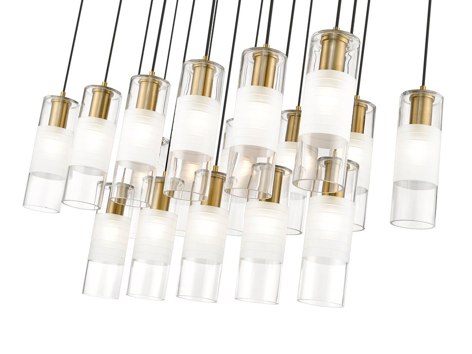 Linear Chandelier Z-Lite 824P-17L-MGLD Modern Gold Alton 17 Light Linear Chandelier Z-Lite