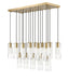 Linear Chandelier Z-Lite 824P-17L-MGLD Modern Gold Alton 17 Light Linear Chandelier Z-Lite