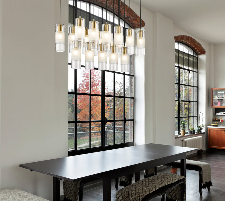 Linear Chandelier Z-Lite 824P-17L-MGLD Modern Gold Alton 17 Light Linear Chandelier Z-Lite