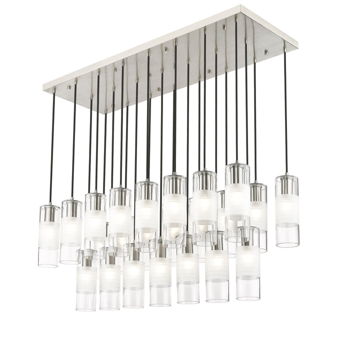 Linear Chandelier Z-Lite 824P-23L-BN Brushed Nickel Alton 23 Light Linear Chandelier Z-Lite