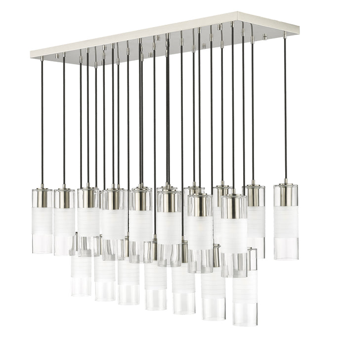 Linear Chandelier Z-Lite 824P-23L-BN Brushed Nickel Alton 23 Light Linear Chandelier Z-Lite