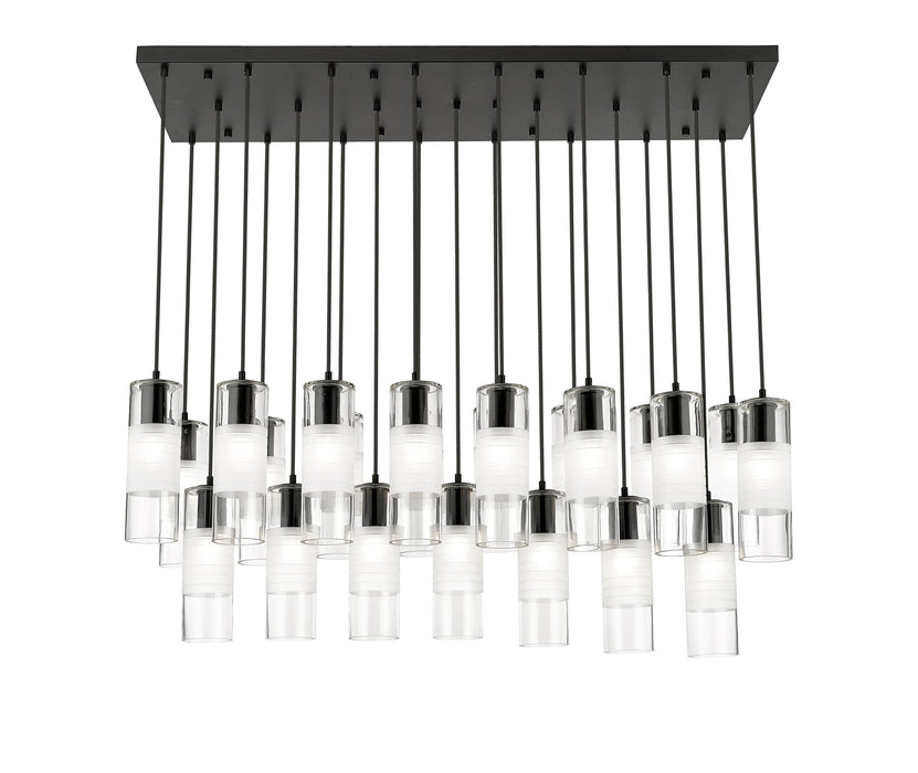 Linear Chandelier Z-Lite 824P-23L-MB Matte Black Alton 23 Light Linear Chandelier Z-Lite