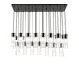 Linear Chandelier Z-Lite 824P-23L-MB Matte Black Alton 23 Light Linear Chandelier Z-Lite