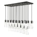 Linear Chandelier Z-Lite 824P-23L-MB Matte Black Alton 23 Light Linear Chandelier Z-Lite