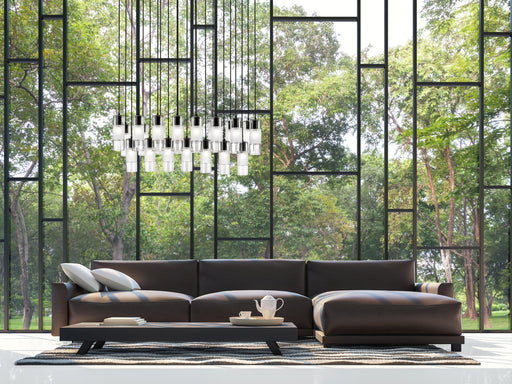 Linear Chandelier Z-Lite 824P-23L-MB Matte Black Alton 23 Light Linear Chandelier Z-Lite
