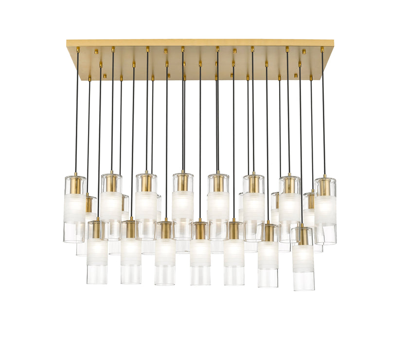 Linear Chandelier Z-Lite 824P-23L-MGLD Modern Gold Alton 23 Light Linear Chandelier Z-Lite