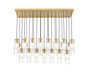 Linear Chandelier Z-Lite 824P-23L-MGLD Modern Gold Alton 23 Light Linear Chandelier Z-Lite