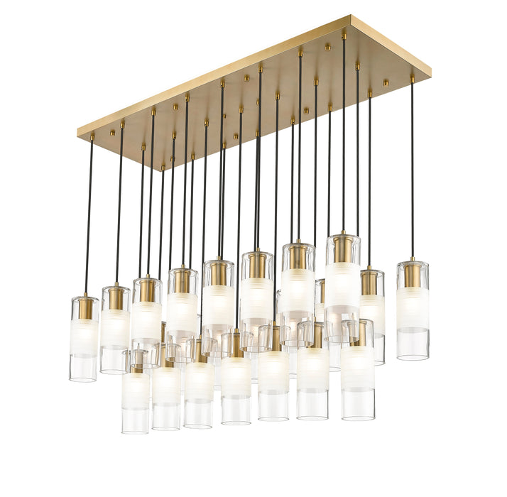Linear Chandelier Z-Lite 824P-23L-MGLD Modern Gold Alton 23 Light Linear Chandelier Z-Lite