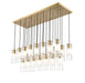 Linear Chandelier Z-Lite 824P-23L-MGLD Modern Gold Alton 23 Light Linear Chandelier Z-Lite