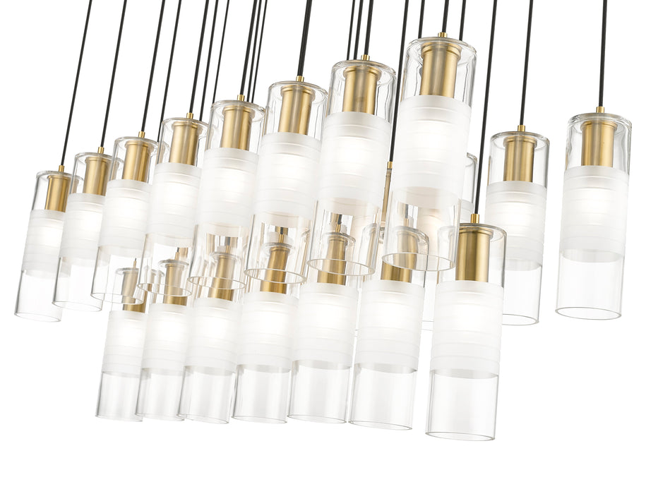 Linear Chandelier Z-Lite 824P-23L-MGLD Modern Gold Alton 23 Light Linear Chandelier Z-Lite