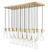 Linear Chandelier Z-Lite 824P-23L-MGLD Modern Gold Alton 23 Light Linear Chandelier Z-Lite