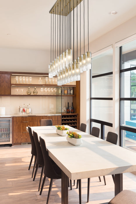 Linear Chandelier Z-Lite 824P-23L-MGLD Modern Gold Alton 23 Light Linear Chandelier Z-Lite