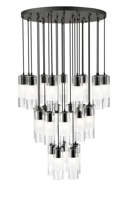 Chandelier Z-Lite 824P-27R-MB Matte Black Alton 27 Light Chandelier Z-Lite
