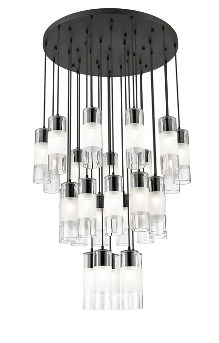 Chandelier Z-Lite 824P-27R-MB Matte Black Alton 27 Light Chandelier Z-Lite