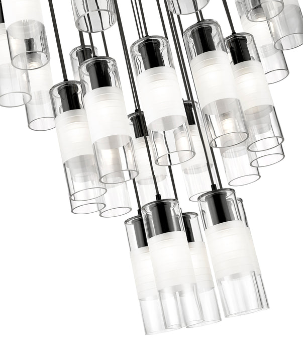 Chandelier Z-Lite 824P-27R-MB Matte Black Alton 27 Light Chandelier Z-Lite