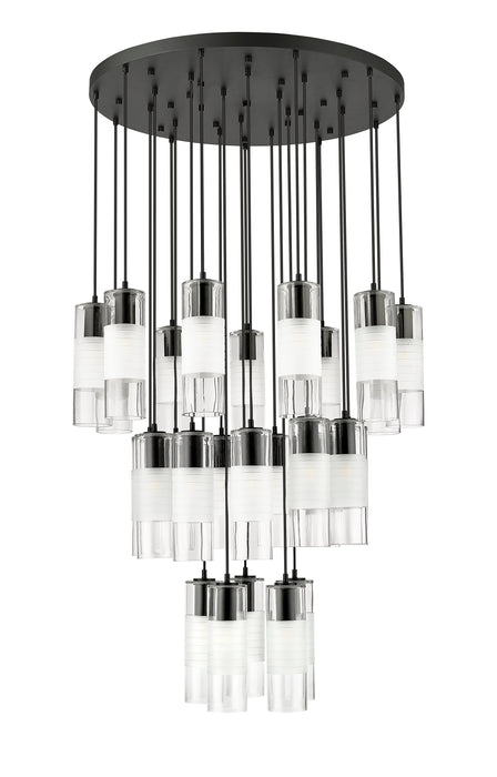Chandelier Z-Lite 824P-27R-MB Matte Black Alton 27 Light Chandelier Z-Lite