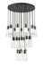 Chandelier Z-Lite 824P-27R-MB Matte Black Alton 27 Light Chandelier Z-Lite