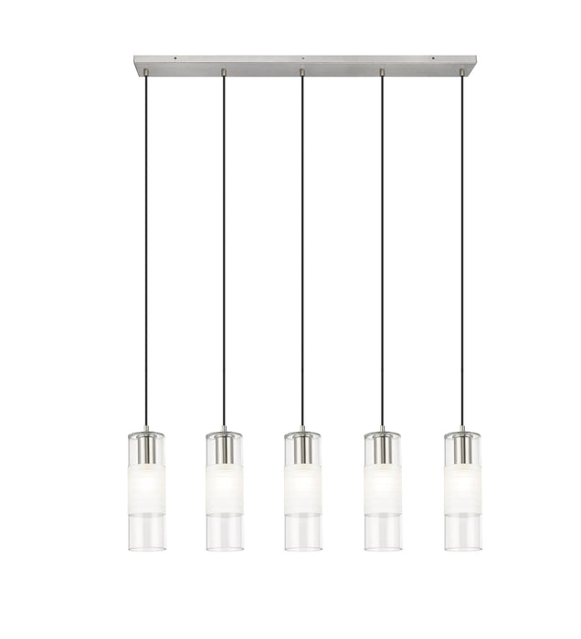 Linear Chandelier Z-Lite 824P-5L-BN Brushed Nickel Alton 5 Light Linear Chandelier Z-Lite